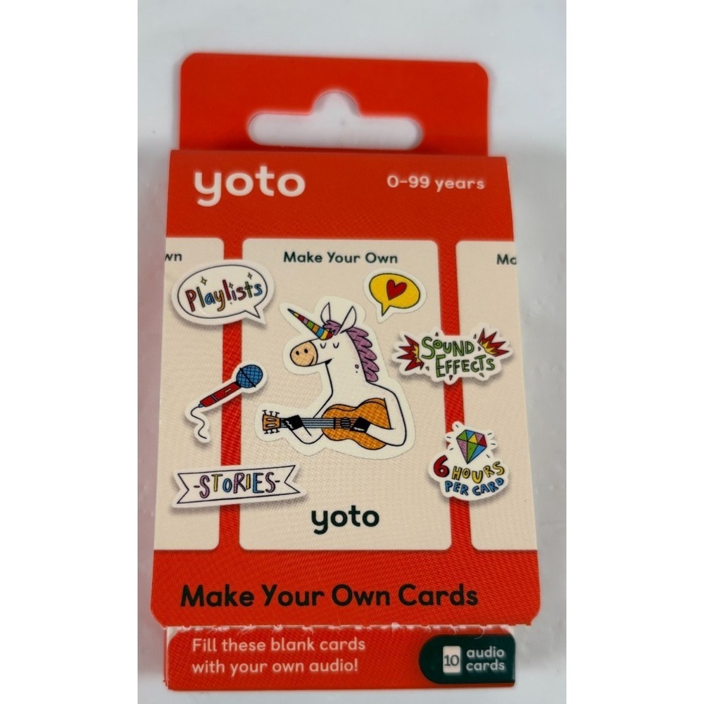 Yoto Make Your Own Cards - 10 Pack Blank Audio Cards for DIY Content